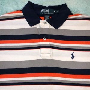 Men’s Striped Polo Short Sleeve Shirt